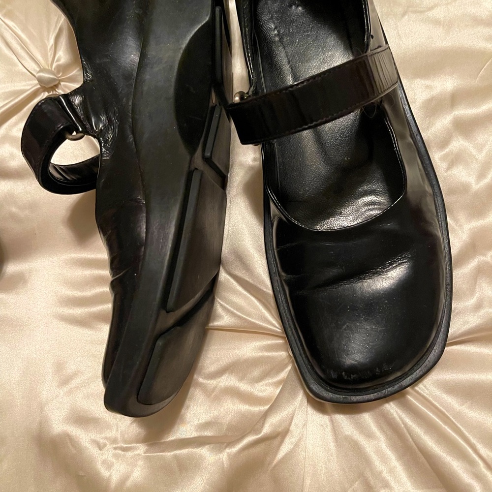 Prada black leather Mary Janes